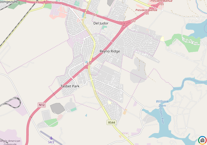 Map location of Dixon AH (South View)